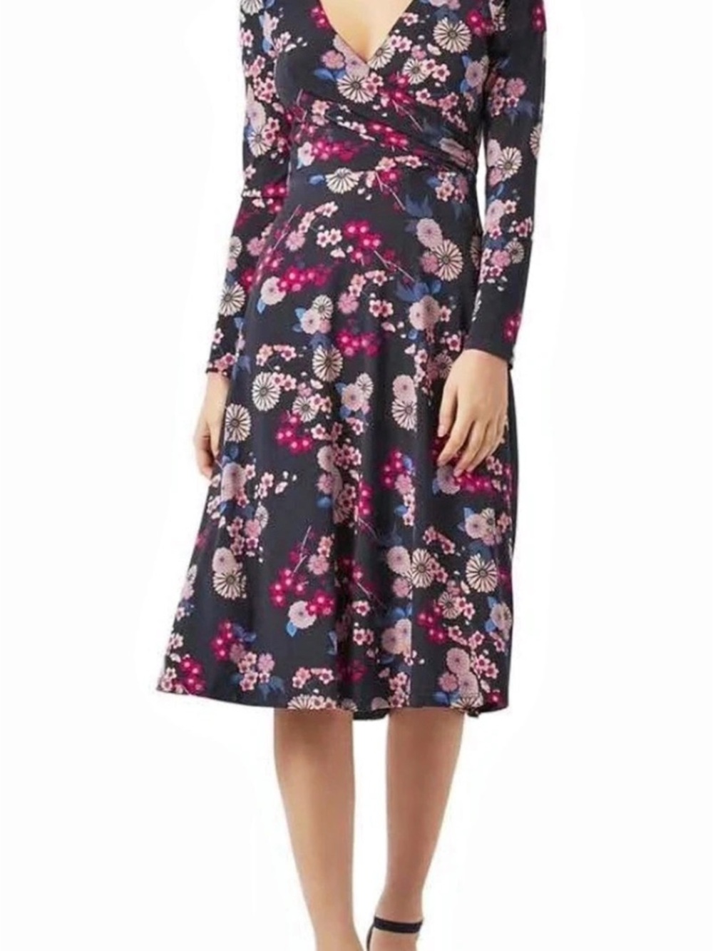 Monsoon Floral Midi Dress Size Medium NWT